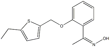 N-(1-{2-[(5-ethylthiophen-2-yl)methoxy]phenyl}ethylidene)hydroxylamine Struktur