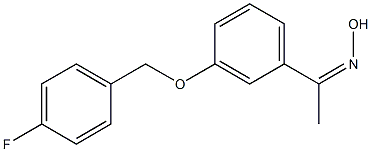 N-(1-{3-[(4-fluorophenyl)methoxy]phenyl}ethylidene)hydroxylamine,,结构式