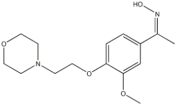 N-(1-{3-methoxy-4-[2-(morpholin-4-yl)ethoxy]phenyl}ethylidene)hydroxylamine Struktur