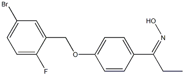 N-(1-{4-[(5-bromo-2-fluorophenyl)methoxy]phenyl}propylidene)hydroxylamine Structure