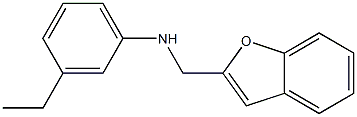 N-(1-benzofuran-2-ylmethyl)-3-ethylaniline Structure