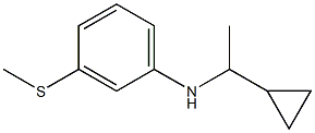 N-(1-cyclopropylethyl)-3-(methylsulfanyl)aniline Structure