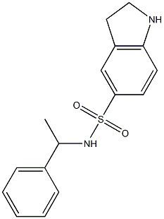 N-(1-phenylethyl)-2,3-dihydro-1H-indole-5-sulfonamide Structure