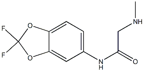 N-(2,2-difluoro-1,3-benzodioxol-5-yl)-2-(methylamino)acetamide 化学構造式