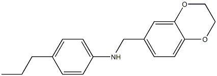 N-(2,3-dihydro-1,4-benzodioxin-6-ylmethyl)-4-propylaniline Struktur