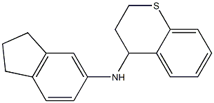 N-(2,3-dihydro-1H-inden-5-yl)-3,4-dihydro-2H-1-benzothiopyran-4-amine 结构式