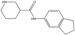 N-(2,3-dihydro-1H-inden-5-yl)piperidine-3-carboxamide 结构式