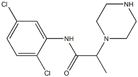 N-(2,5-dichlorophenyl)-2-(piperazin-1-yl)propanamide Struktur