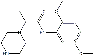 N-(2,5-dimethoxyphenyl)-2-(piperazin-1-yl)propanamide Structure