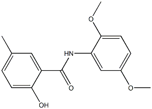 N-(2,5-dimethoxyphenyl)-2-hydroxy-5-methylbenzamide Struktur
