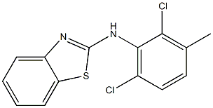N-(2,6-dichloro-3-methylphenyl)-1,3-benzothiazol-2-amine 化学構造式