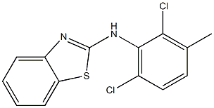 N-(2,6-dichloro-3-methylphenyl)-1,3-benzothiazol-2-amine 结构式