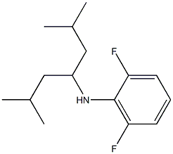 N-(2,6-dimethylheptan-4-yl)-2,6-difluoroaniline Structure