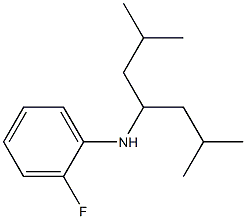 N-(2,6-dimethylheptan-4-yl)-2-fluoroaniline,,结构式