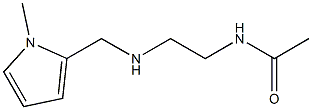 N-(2-{[(1-methyl-1H-pyrrol-2-yl)methyl]amino}ethyl)acetamide 化学構造式