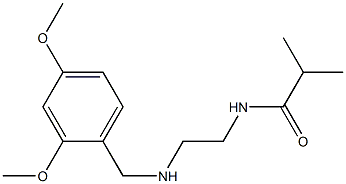 N-(2-{[(2,4-dimethoxyphenyl)methyl]amino}ethyl)-2-methylpropanamide Struktur