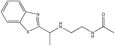 N-(2-{[1-(1,3-benzothiazol-2-yl)ethyl]amino}ethyl)acetamide,,结构式
