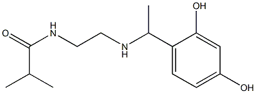 N-(2-{[1-(2,4-dihydroxyphenyl)ethyl]amino}ethyl)-2-methylpropanamide 结构式