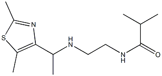 N-(2-{[1-(2,5-dimethyl-1,3-thiazol-4-yl)ethyl]amino}ethyl)-2-methylpropanamide Structure