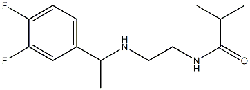 N-(2-{[1-(3,4-difluorophenyl)ethyl]amino}ethyl)-2-methylpropanamide 化学構造式