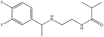 N-(2-{[1-(3,4-difluorophenyl)ethyl]amino}ethyl)-2-methylpropanamide,,结构式