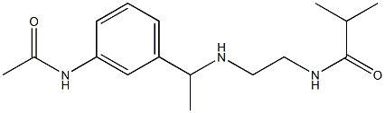 N-(2-{[1-(3-acetamidophenyl)ethyl]amino}ethyl)-2-methylpropanamide Struktur