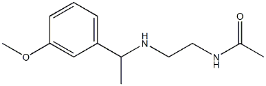 N-(2-{[1-(3-methoxyphenyl)ethyl]amino}ethyl)acetamide,,结构式