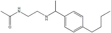 N-(2-{[1-(4-butylphenyl)ethyl]amino}ethyl)acetamide 化学構造式