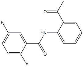 N-(2-acetylphenyl)-2,5-difluorobenzamide 结构式