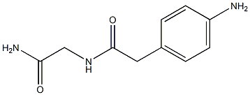 N-(2-amino-2-oxoethyl)-2-(4-aminophenyl)acetamide,,结构式