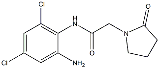 N-(2-amino-4,6-dichlorophenyl)-2-(2-oxopyrrolidin-1-yl)acetamide Struktur