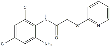 N-(2-amino-4,6-dichlorophenyl)-2-(pyridin-2-ylsulfanyl)acetamide Structure