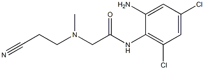 N-(2-amino-4,6-dichlorophenyl)-2-[(2-cyanoethyl)(methyl)amino]acetamide Struktur