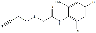 N-(2-amino-4,6-dichlorophenyl)-2-[(2-cyanoethyl)(methyl)amino]acetamide 化学構造式