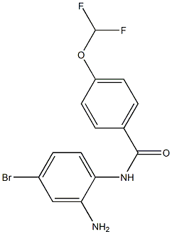 N-(2-amino-4-bromophenyl)-4-(difluoromethoxy)benzamide Struktur