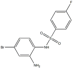 N-(2-amino-4-bromophenyl)-4-fluorobenzene-1-sulfonamide 化学構造式