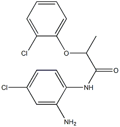 N-(2-amino-4-chlorophenyl)-2-(2-chlorophenoxy)propanamide 化学構造式