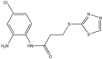 N-(2-amino-4-chlorophenyl)-3-(1,3,4-thiadiazol-2-ylsulfanyl)propanamide Structure