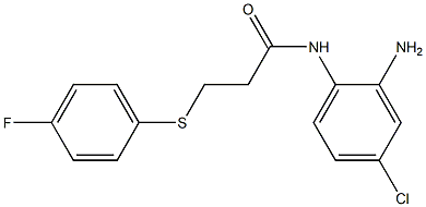 N-(2-amino-4-chlorophenyl)-3-[(4-fluorophenyl)sulfanyl]propanamide Structure
