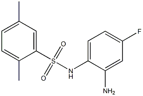 N-(2-amino-4-fluorophenyl)-2,5-dimethylbenzene-1-sulfonamide 化学構造式