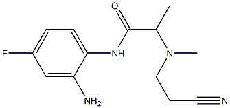 N-(2-amino-4-fluorophenyl)-2-[(2-cyanoethyl)(methyl)amino]propanamide 结构式