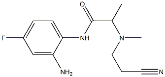 N-(2-amino-4-fluorophenyl)-2-[(2-cyanoethyl)(methyl)amino]propanamide Struktur