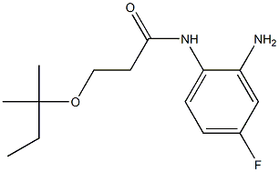 N-(2-amino-4-fluorophenyl)-3-[(2-methylbutan-2-yl)oxy]propanamide 结构式