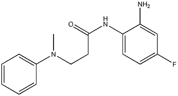 N-(2-amino-4-fluorophenyl)-3-[methyl(phenyl)amino]propanamide 结构式
