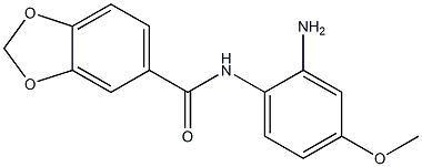 N-(2-amino-4-methoxyphenyl)-1,3-benzodioxole-5-carboxamide 化学構造式