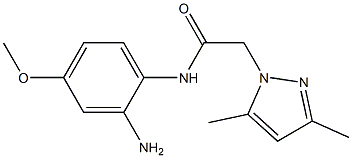 N-(2-amino-4-methoxyphenyl)-2-(3,5-dimethyl-1H-pyrazol-1-yl)acetamide 化学構造式