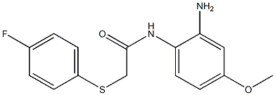 N-(2-amino-4-methoxyphenyl)-2-[(4-fluorophenyl)sulfanyl]acetamide Structure