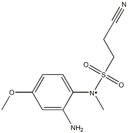 N-(2-amino-4-methoxyphenyl)-2-cyano-N-methylethane-1-sulfonamido 化学構造式