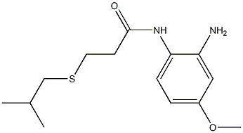 N-(2-amino-4-methoxyphenyl)-3-[(2-methylpropyl)sulfanyl]propanamide Structure