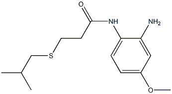 N-(2-amino-4-methoxyphenyl)-3-[(2-methylpropyl)sulfanyl]propanamide 化学構造式